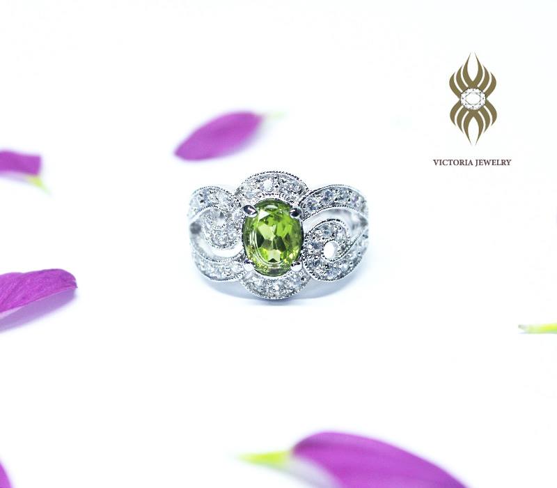 Nhẫn Nữ Đính Đá Peridot - RT2P7